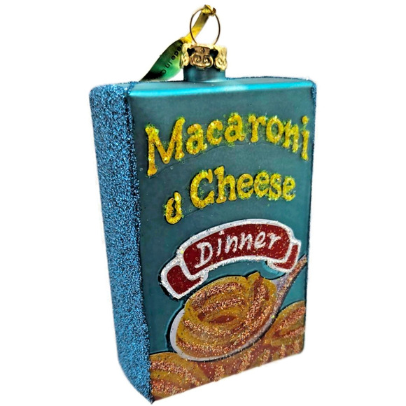 Macaroni And Cheese Box Ornament Food Noodles Glass Christmas Tree Decoration - Picture 5 of 9